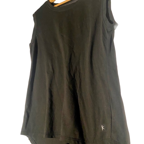 Danskin Now Sleeveless Black Split-Back Mesh Panel Top - Picture 4 of 6